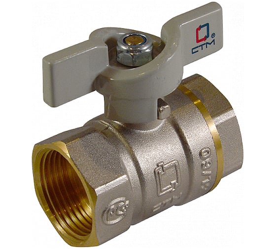 Шаровой кран для воды СТМ СТАНДАРТ 3/4", г/г, бабочка CWFFB034 1
