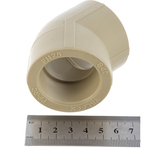 Угольник VALFEX PP-R Дн 40х45°, серый10107040Г 127-0468
