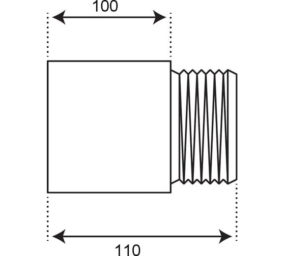 Удлинитель СТМ 1/2"x100 мм, г/ш CREMF100
