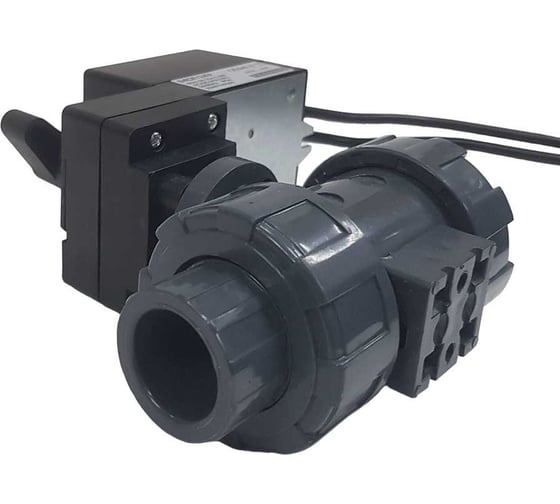 Двухходовой шаровой кран TECHNO DN25 из ПВХ, с электроприводом 4Нм, 230В, управление открыто/закрыто 2025PVC-04DF/230V 682225