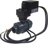 Двухходовой шаровой кран TECHNO DN20 из ПВХ, с электроприводом 4Нм, 230В, управление открыто/закрыто 2020PVC-04DF/230V 682220