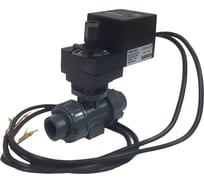 Двухходовой шаровой кран TECHNO DN15 из ПВХ, с электроприводом 4Нм, 230В, управление открыто/закрыто 2015PVC-04DF/230V 682215