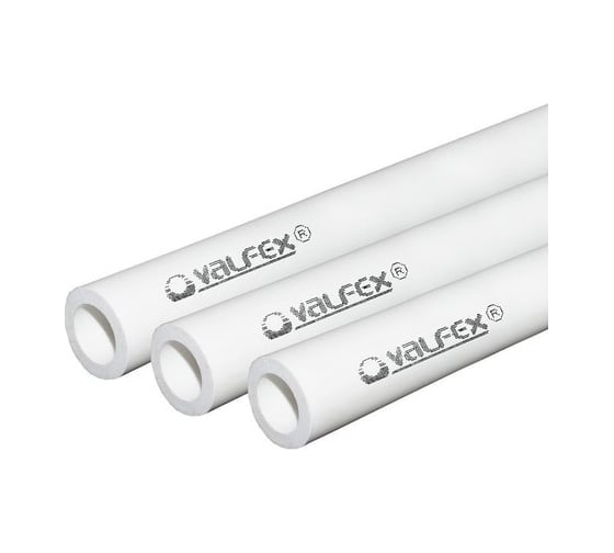 Труба VALFEX PP-R белая Дн 50х8.3, Ру 20, SDR6 80 С, 4 м 10102050 033-2113