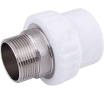 Муфта VALFEX PP-R белая комбинированная под ключ Дн110х4 НР 10135110 127-0257