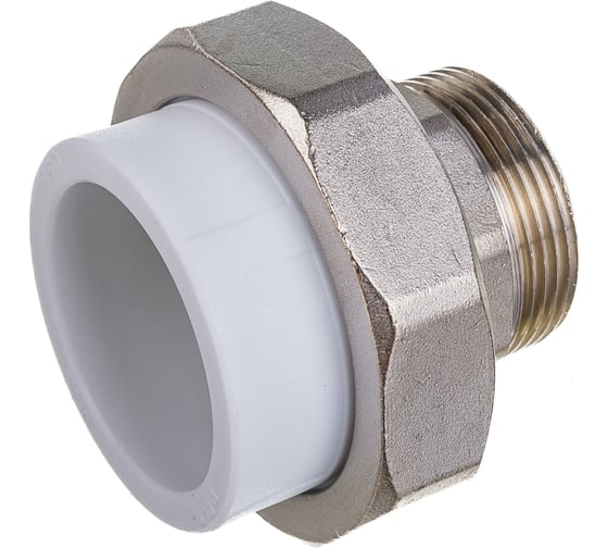 Комбинированная муфта VALFEX PP-R белая, разъем Дн50х1 1/2 НР 10156040 127-0230