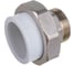 Комбинированная муфта VALFEX PP-R белая, разъем Дн50х1 1/2 НР 10156040 127-0230 2