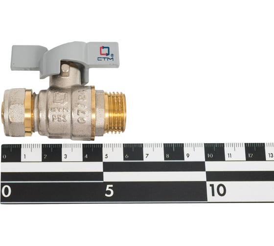 Шаровой кран для воды СТМ СТАНДАРТ 16х1/2", ц/ш, бабочка CWPM1216