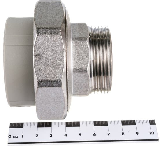 Комбинированная муфта VALFEX  PP-R серая, разъемная Дн50х1 1/2 НР 10156040Г 127-0351