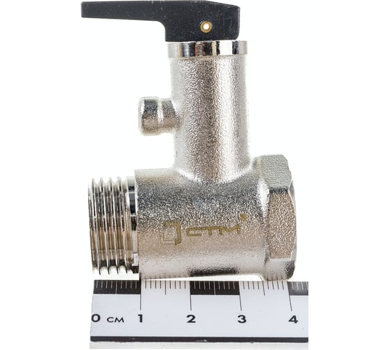 Предохранительный клапан для бойлера СТМ ТЕРМО 1/2", с курком, 6 Бар CRVP6B12