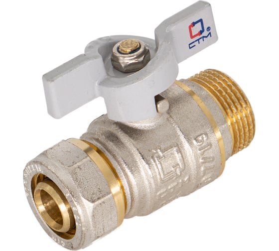 Шаровой кран для воды СТМ СТАНДАРТ 26х3/4", ц/ш, бабочка CWPM3426