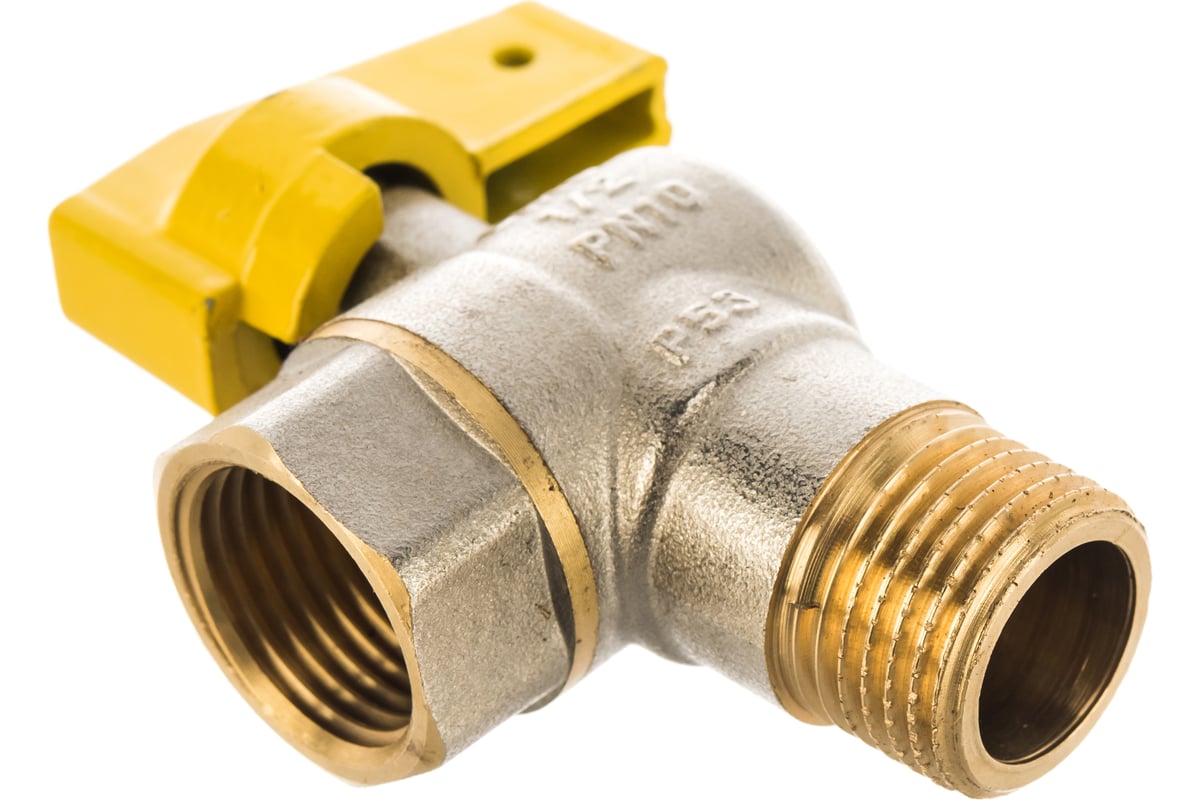 Шаровой угловой кран для газа СТМ ГАЗ 1/2", ш/г, бабочка CGLMFB12 ...