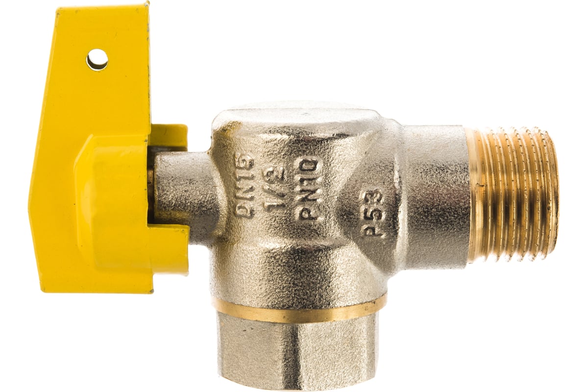 Шаровой угловой кран для газа СТМ ГАЗ 1/2", ш/г, бабочка CGLMFB12 ...