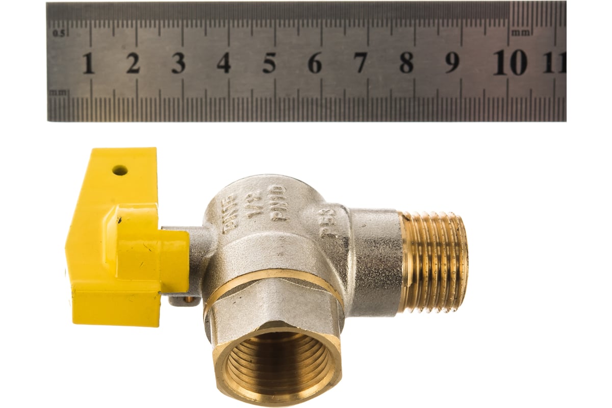 Шаровой угловой кран для газа СТМ ГАЗ 1/2", ш/г, бабочка CGLMFB12 ...