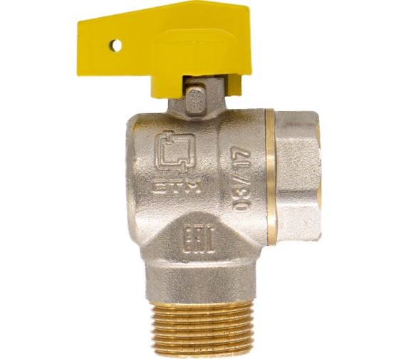 Шаровой угловой кран для газа СТМ ГАЗ 1/2", ш/г, бабочка CGLMFB12