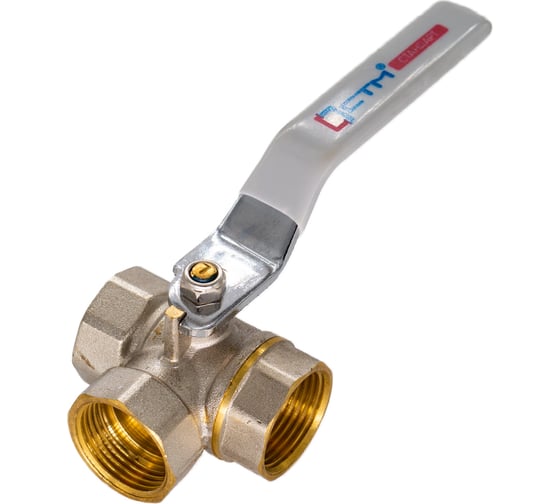 Шаровой кран для воды СТМ СТАНДАРТ 3/4", трехходовой, тип L, рычаг CW3FL034