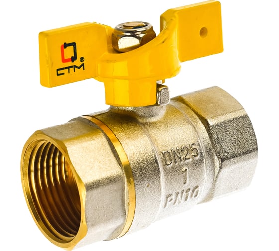 Шаровой кран для газа СТМ ГАЗ 1", г/г, бабочка CGFFB001