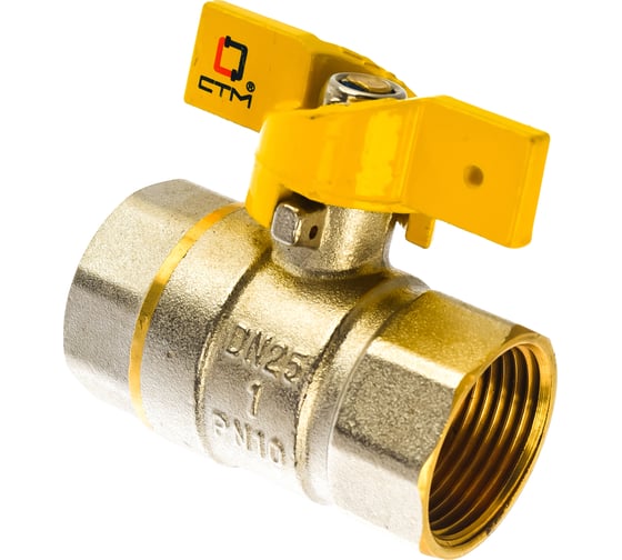 Шаровой кран для газа СТМ ГАЗ 1", г/г, бабочка CGFFB001