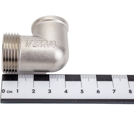 Переходной уголок СТМ 3/4"x1/2", штуцер-гайка CRL34M12