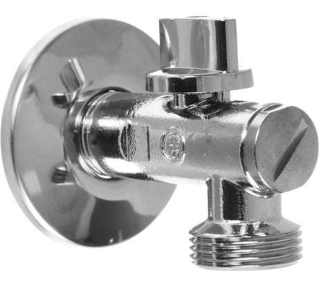 Шаровой кран FORNARA угловой, с фильтром, хpом, Н-Н, 1/2х3/4 14609