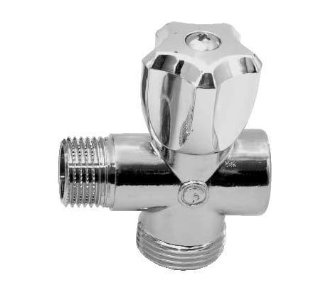 Вентильный кран FORNARA трехпроходной, хpом, В-Н-Н, 1/2x3/4х1/2 10971