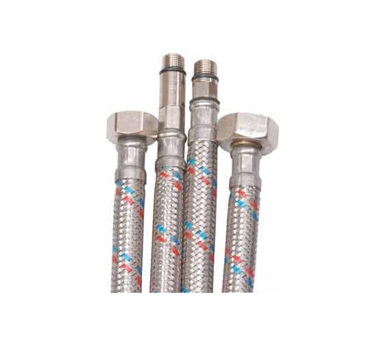Подводка к смесителю MATEU пара, 1/2", 1.0 м, нержавеющая сталь, 20 БАР 13619