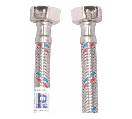 Подводка в оплётке MATEU FIL- NOX S/S, для воды, 1/2, 1.0 м, В-В 13447