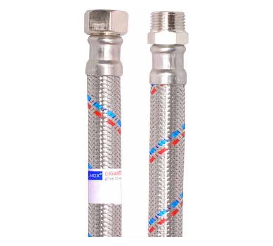 Подводка для воды MATEU ГИГАНТ 1/2", 1.0 м, гайка-штуцер, нержавеющая сталь, 16 БАР, d13 13634 1