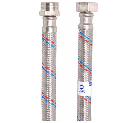 Подводка для воды MATEU ГИГАНТ 3/4", 0.6 м, гайка-штуцер, нержавеющая сталь,16 БАР, d13 13648 1