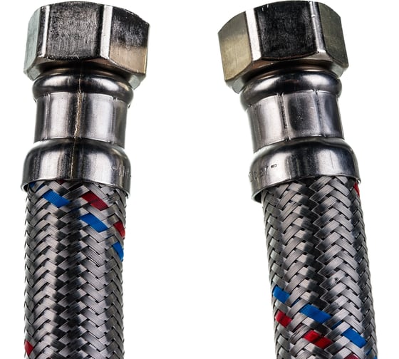 Подводка для воды MATEU ГИГАНТ 1/2", 1.2 м, гайка-гайка, нержавеющая сталь, 16 БАР, d13 13635