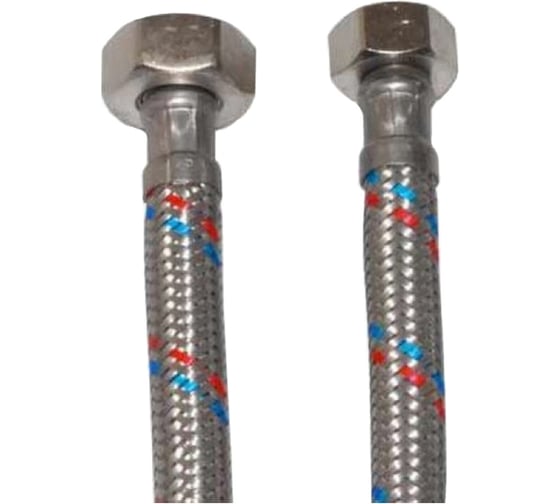 Подводка для воды MATEU FIL- NOX 3/8" x 1/2", 0.5 м, гайка-гайка, нержавеющая сталь, 20 БАР 13469