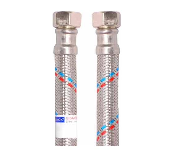 Подводка для воды MATEU ГИГАНТ 1/2", 0.8 м, гайка-гайка, нержавеющая сталь, 16 БАР, d13 13631