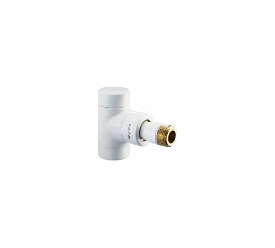 Угловой вентиль Oventrop Combi E DN-15 на обратную линию, 1/2"х1/2", ВН, белый 1166062 1
