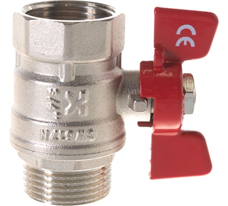 Шаровой кран IVANCI Stable, ручка-бабочка, внутренняя/наружная резьба 3/4" IVC.101218.N.04
