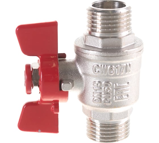 Шаровой кран IVANCI Superior, ручка-бабочка, наружная/наружная резьба 1/2" IVC.100219.N.03