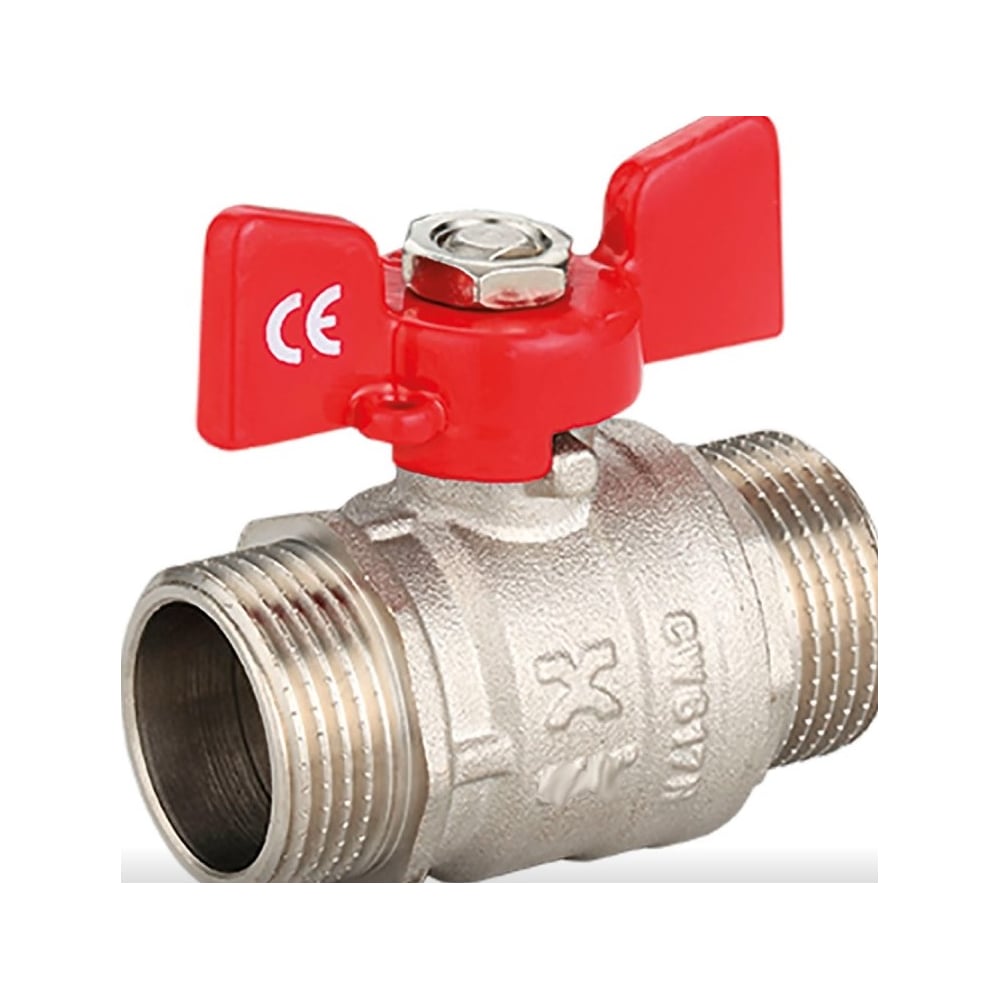 Шаровой кран IVANCI Stable, ручка-бабочка. наружная/наружная резьба 3/4 ...