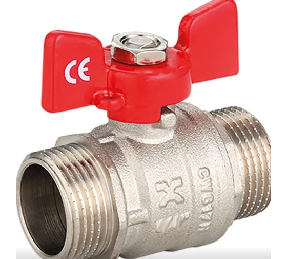 Шаровой кран IVANCI Stable, ручка-бабочка. наружная/наружная резьба 3/4" IVC.101219.N.04