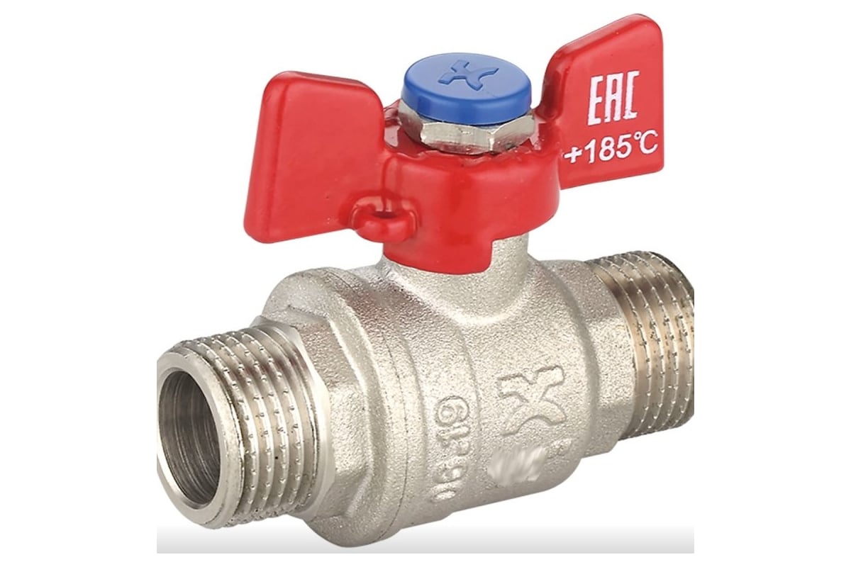 Шаровой кран IVANCI Superior, ручка-бабочка, наружная/наружная резьба 3 ...