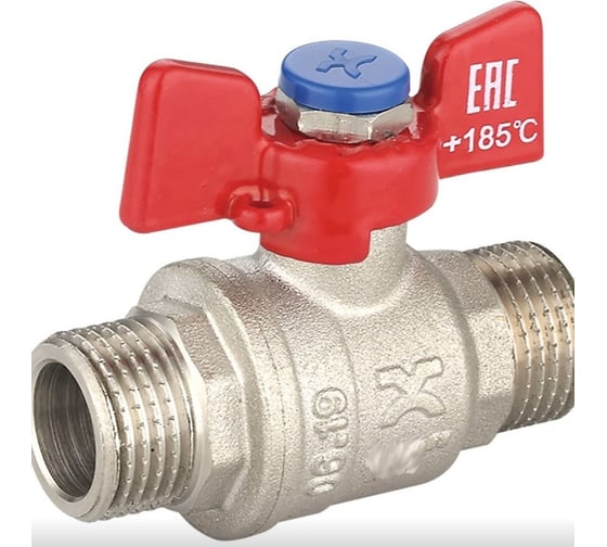 Шаровой кран IVANCI Superior, ручка-бабочка, наружная/наружная резьба 3/4" IVC.100219.N.04