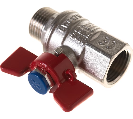 Шаровой кран IVANCI Superior, ручка-бабочка, внутренняя-наружная резьба 1/2" IVC.100218.N.03