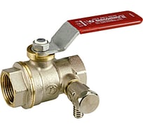 Шаровой кран Giacomini R910S латунь, со спускником, никель, Ду 40, Ру 35, ВР, G1 107-0257
