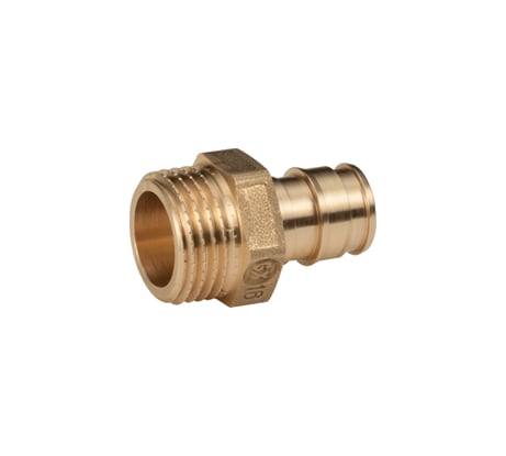Муфта для PE-X Giacomini GX107 латунь, Дн 16х3/4, НР GX107Y043 040-0345