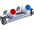 Коллектор Tiemme НВ, 3/4", 2х3/4"EK, Н 50 мм, хромированный, с вентилями 1860026 1