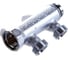 Коллектор Tiemme НВ, 3/4", 2х3/4"EK, Н 50 мм, хромированный, с вентилями 1860026 2