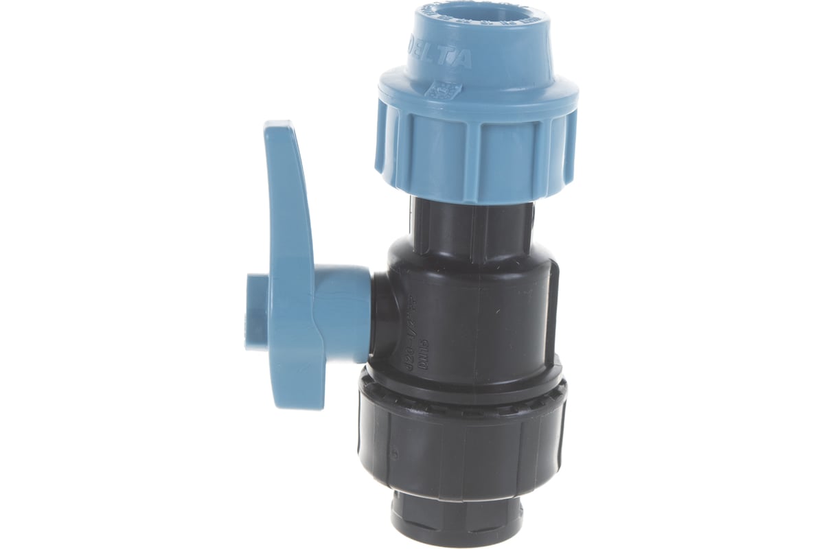 Шаровый кран для труб UNIDELTA компрессионный ПНД 20х1/2\" 1071020002040 ...