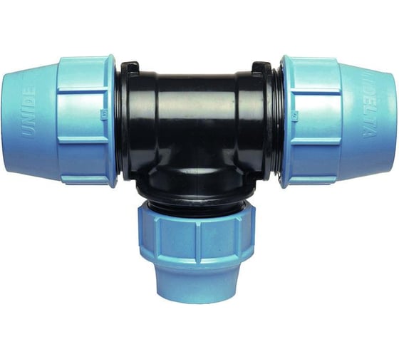 Редукционный тройник обжим для труб UNIDELTA DELTONE ПНД 50х25х50 1013051025016 1