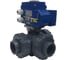 Трехходовой ПВХ шаровый кран TECHNO 3050PVC-NP50DF230V DN50, с электроприводом 50Нм, 230В, управление открыто/закрыто 673501 6
