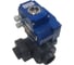 Трехходовой ПВХ шаровый кран TECHNO 3050PVC-NP50DF230V DN50, с электроприводом 50Нм, 230В, управление открыто/закрыто 673501 8