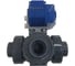 Трехходовой ПВХ шаровый кран TECHNO 3050PVC-NP50DF230V DN50, с электроприводом 50Нм, 230В, управление открыто/закрыто 673501 10