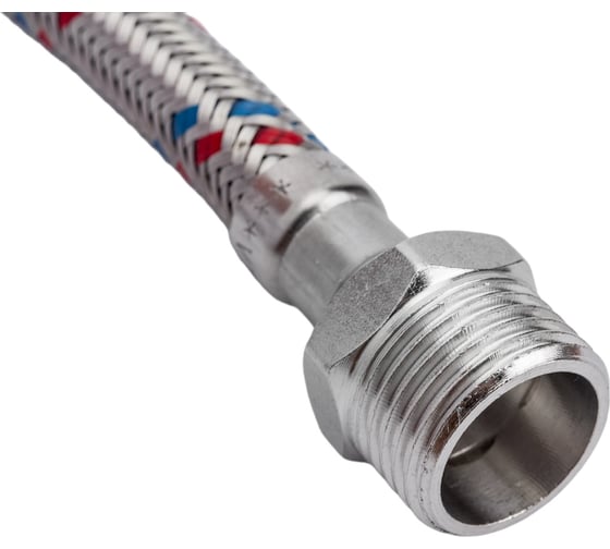 Гибкая подводка для воды (80 см; 1/2"; гайка-штуцер) VALTEC VTf.002.IS.0404080