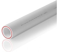Труба Восток полипропиленовая, армированная стекловолокном PP-R-GF, PN25, 20x3.4, 4 метра VSGFP2034w